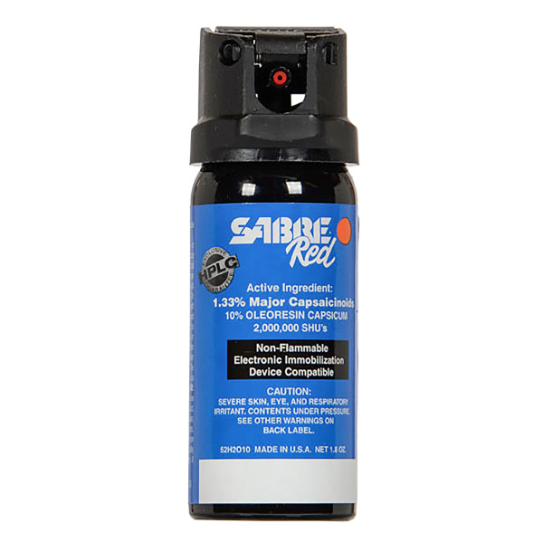 SABRE RED 1.33% MC 1.8 oz Foam Stream (MK-3), 54 mL Pepper Spray with Flip Top Safety, Duty Belt Canisters